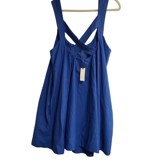 Anthropologie Maeve Cross Back Mini Dress Blue New Size - Picture 9 of 15